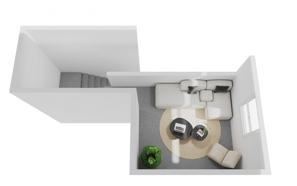 B2L - 2 bedroom floorplan layout with 2 baths and 1227 square feet. (Floor 2)