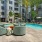 resort style pool with seating