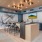 room with bar and seating