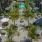 aerial view resort style pool with seating and a courtyard